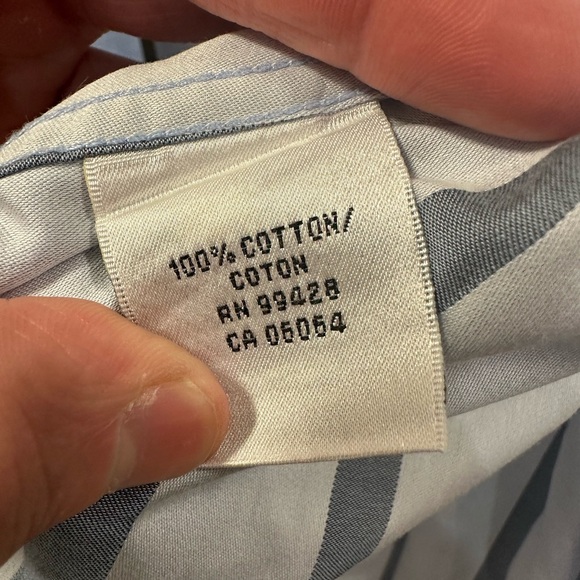 Bugatchi Men Large LS Dress Shirt Blue Stripped - Picture 4 of 7